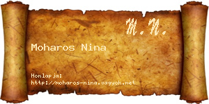 Moharos Nina névjegykártya